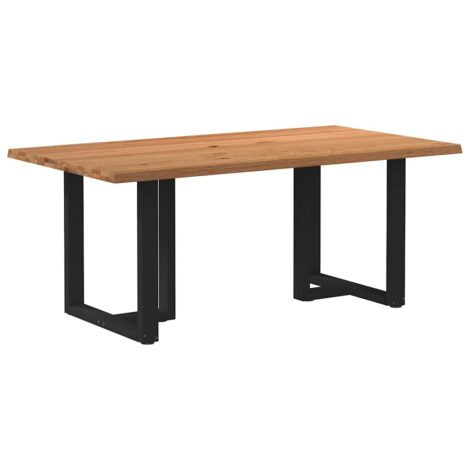 Esstisch Hellbraun 180x100x74 cm Massivholz Eiche Rechteckig