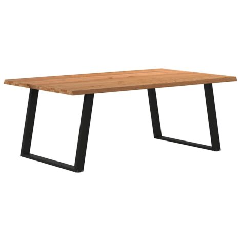 Esstisch Hellbraun 200x120x74 cm Massivholz Eiche