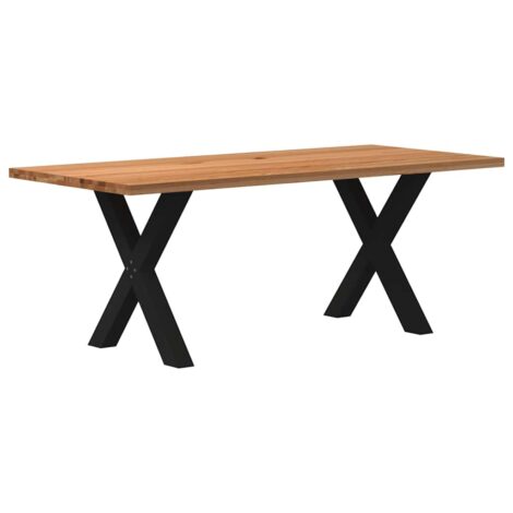 Esstisch Hellbraun 200x90x74 cm Massivholz Eiche Rechteckig