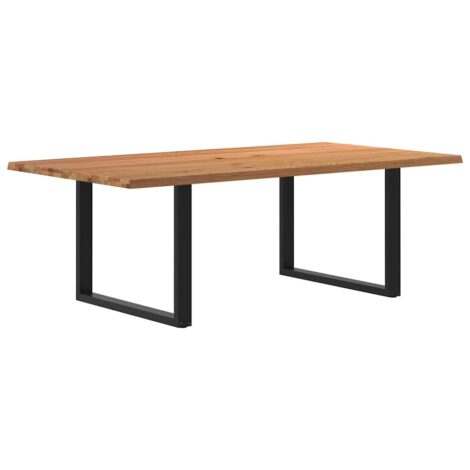 Esstisch Hellbraun 220x120x74 cm Massivholz Eiche Rechteckig