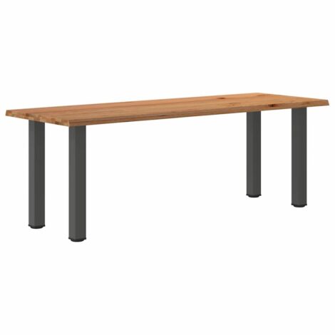 Esstisch Hellbraun 220x80x74 cm Massivholz Eiche Rechteckig
