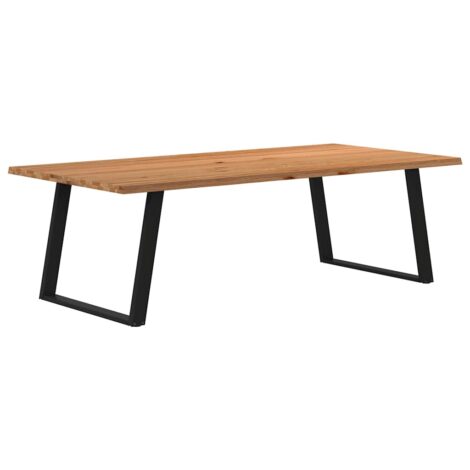 Esstisch Hellbraun 240x120x74 cm Massivholz Eiche