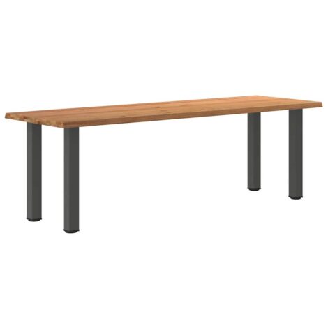 Esstisch Hellbraun 240x80x74 cm Massivholz Eiche Rechteckig