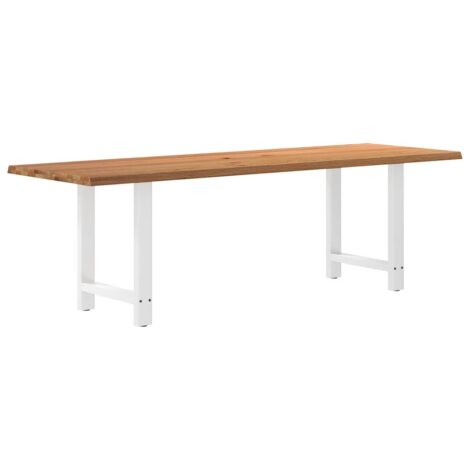 Esstisch Hellbraun 240x80x74 cm Massivholz Eiche Rechteckig