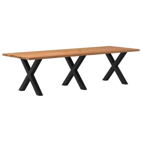 Esstisch Hellbraun 280x100x74 cm Massivholz Eiche Rechteckig
