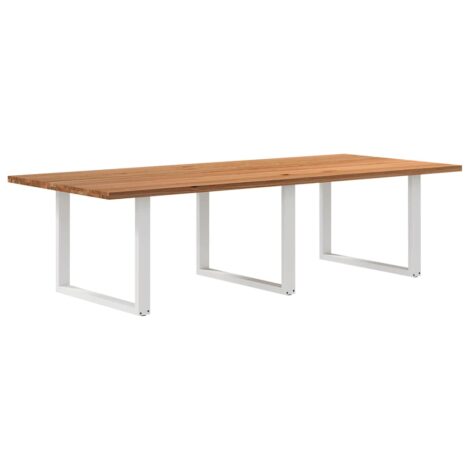 Esstisch Hellbraun 280x120x74 cm Massivholz Eiche Rechteckig