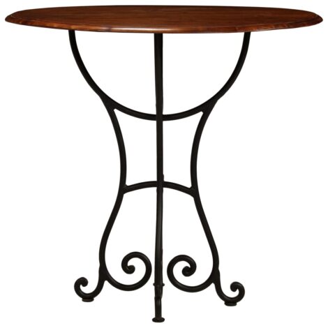 Esstisch Massivholz mit Honigfarbenem Finish 80×76 cm