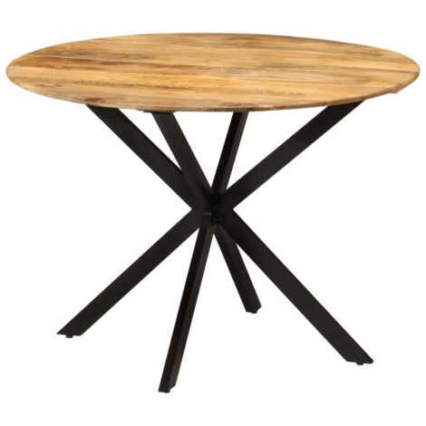 Esstisch Ø110×78 cm Massivholz Mango und Stahl