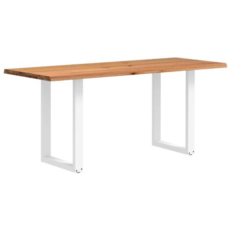 Esstisch mit Baumkanten 200x80x92cm Massivholz Eiche Rechteckig