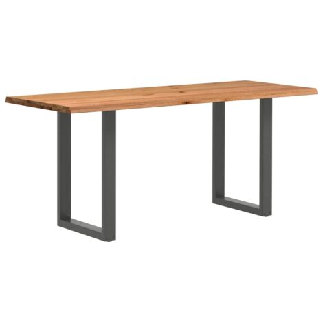Esstisch mit Baumkanten 200x80x92cm Massivholz Eiche Rechteckig