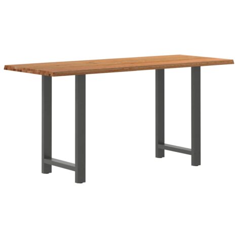 Esstisch mit Baumkanten 200x80x92cm Massivholz Eiche Rechteckig